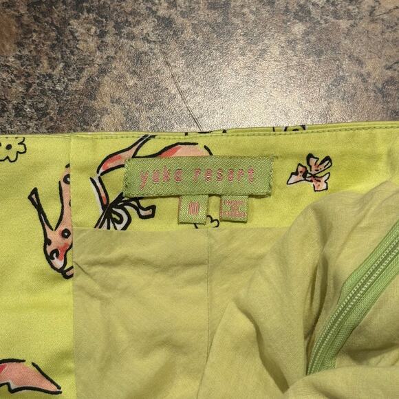 Yuka Resort Dress Strapless Cottage Coquette Retro Fairy Kawaii Green Pink 10 - Picture 2 of 5